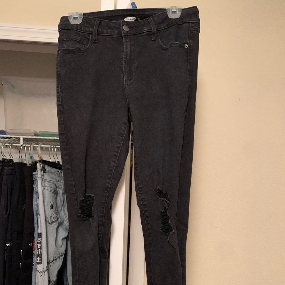 Women’s Black Ripped Old Navy Jeans